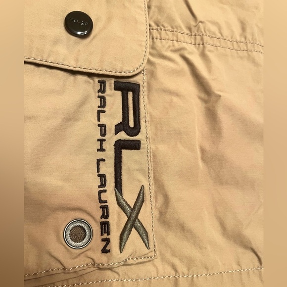 RLX Ralph Lauren Khaki Tan Swim Board Active Cargo Shorts Size S - Picture 8 of 12